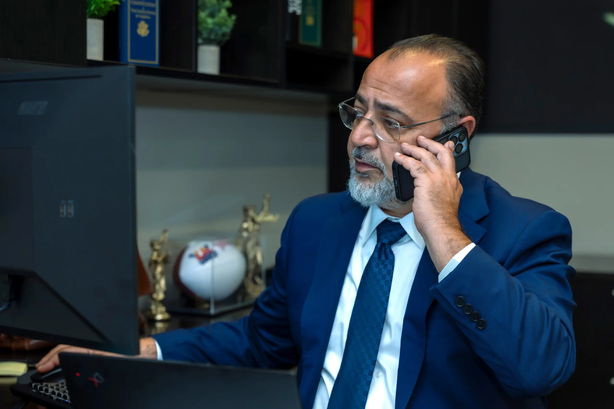 WCTL Co-CEO Allen Patatanyan answering the phone.