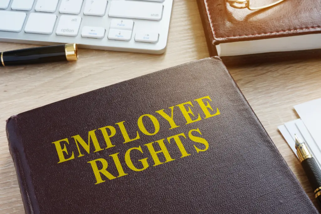 A book titled "Employee Rights".