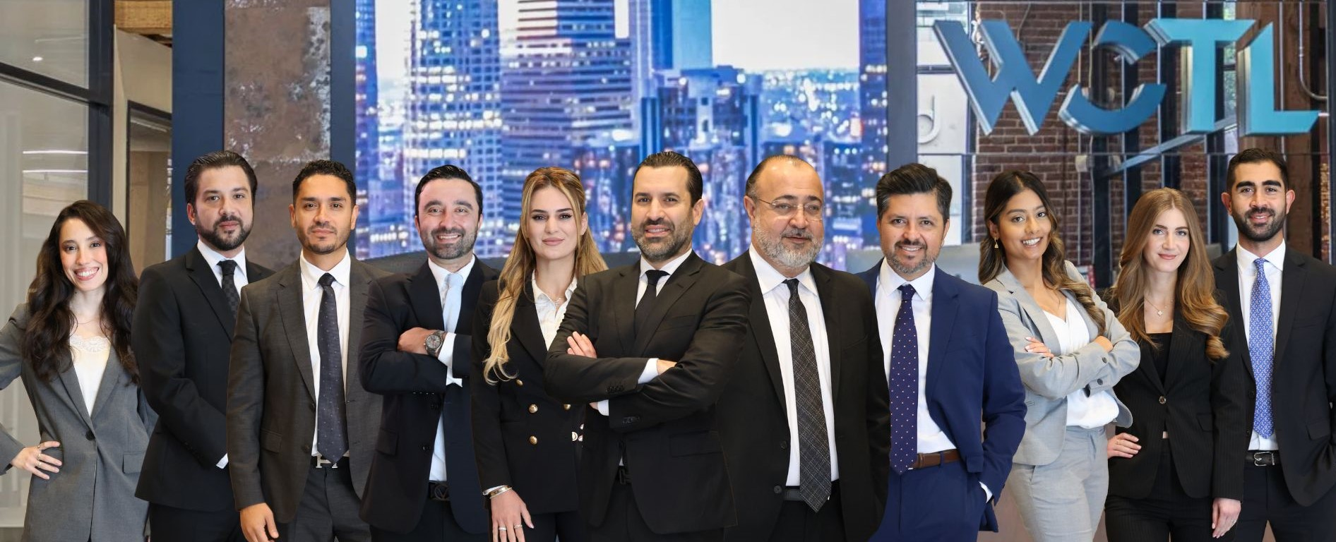 A row of attorneys from West Coast Employment Lawyers.