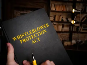 A book titled "whistleblower protection act".