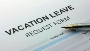 A vacation request form. 