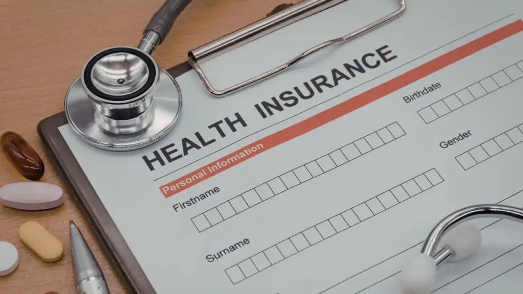 A health insurance form. 