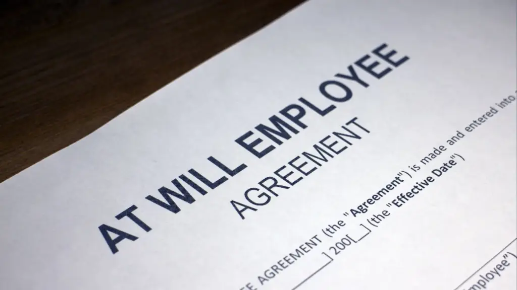 An at-will employment contract.