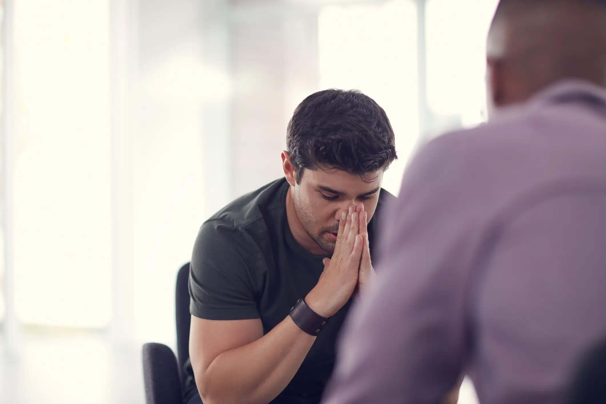 A man getting fired by his boss.