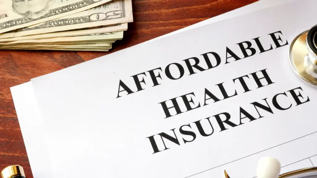 A document titled "Affordable Health Insurance".