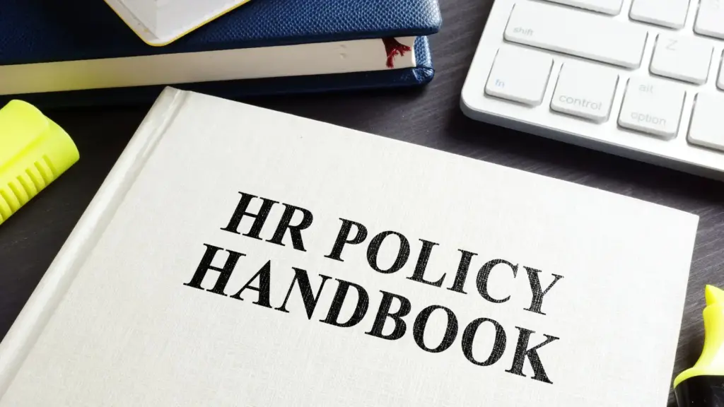 An HR policy handbook. 
