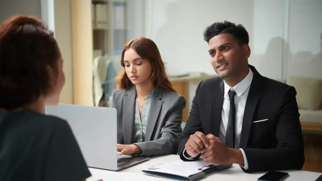 Two people from HR is enforcing sexual harassment policies at work.