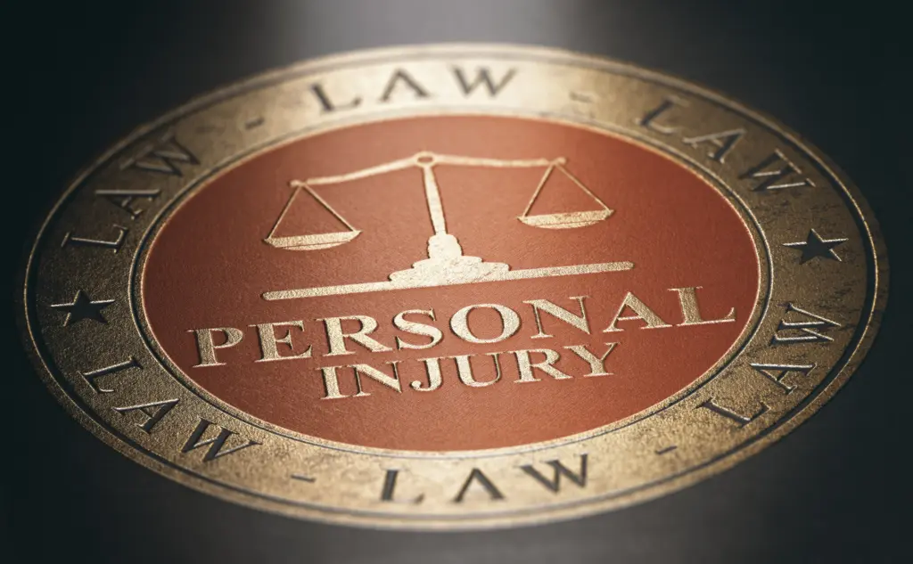 A close up of the personal injury logo.