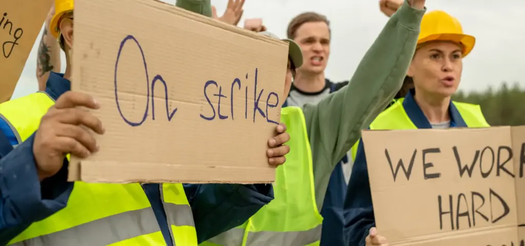A workplace strike.